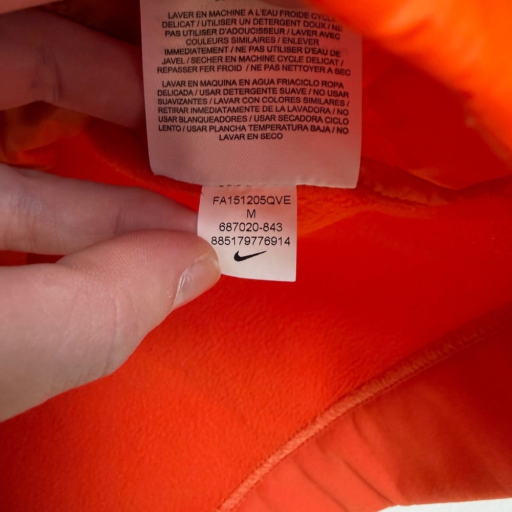 Nike Golf Aeroloft Vest Mens Medium Neon Orange Full Zip Puffer Preppy Running - Picture 10 of 11